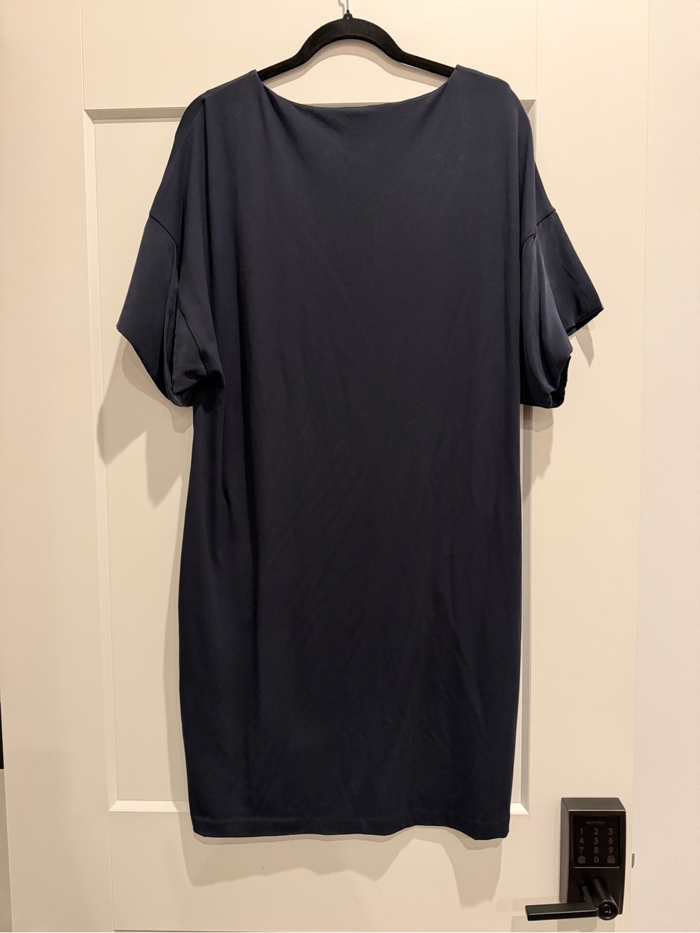 Women’s Cos Navy Relaxed draped kimono Fit Silk Short Sleeve -